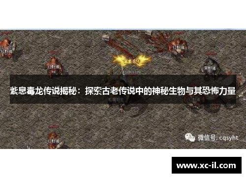 紫息毒龙传说揭秘：探索古老传说中的神秘生物与其恐怖力量